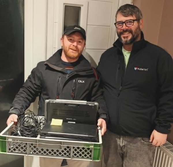 Picture of David from Python Scotland and Stephen from Kubenet